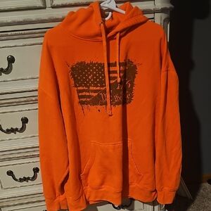 Orange Graphic Hoodie for Men